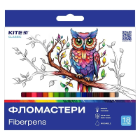 Фломастери Kite K-448 18 кольорів (4063276207074)(SC)