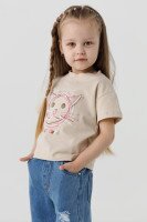 Футболка для дівчинки First Kids 0914 86 см Бежевий (2000990439819S)  Фото №0
