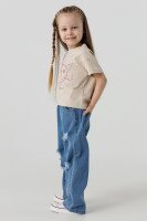 Футболка для дівчинки First Kids 0914 86 см Бежевий (2000990439819S)  Фото №2