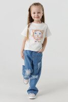 Футболка для девочки First Kids 0914 104 см Молочный  Фото №3