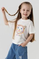 Футболка для девочки First Kids 0914 104 см Молочный  Фото №0