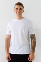 Футболка однотонная мужская 001 3XL Белый