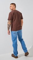Купить Футболка однотонная мужская GENUA 24-0711 L Коричневый Артикул: 2000999389900 Миниатюра фотографии № 4