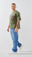 Купити Футболка однотонна чоловіча GENUA G01222-0043 S Хакі Артикул: 2000999469367 Фото мініатюра № 4