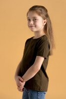 Футболка однотонная детская Ecrin 116140 128 см Хаки (2000990180506A)  Фото №1