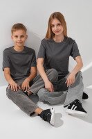 Футболка однотонная унисекс ALG 3254062 146 см Антрацит  Фото №0
