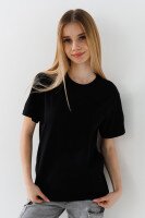 Футболка однотонная унисекс ALG 3254062 146 см Черный  Фото №4