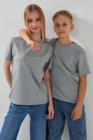 Футболка однотонна унісекс ALG 3254062 146 см Сірий  Фото №0