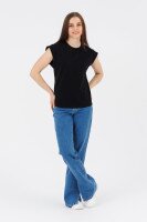 Футболка однотонная женская LAWA WTC02369 XS Черный  Фото №1