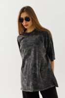 Футболка однотонна жіноча On me 779 44-46 Чорний  Фото №1