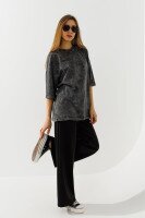 Футболка однотонна жіноча On me 779 44-46 Чорний  Фото №0