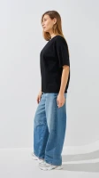 Купить Футболка однотонная женская GENUA G01137-0022 3XL Черный Артикул: 2000999438028 Миниатюра фотографии № 5