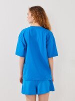 Купить Футболка однотонная женская LAWA WBC02301 XS Синий Артикул: 2000999614279 Миниатюра фотографии № 4