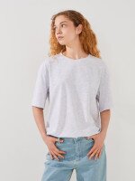 Купить Футболка однотонная женская LAWA WBC02301 XS Светло-серый меланж Артикул: 2000999613838 Миниатюра фотографии № 1