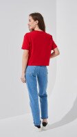 Купити Футболка однотонна жіноча  LAWA WBC02311 XS Червоний Артикул: 2000999152993 Фото мініатюра № 5