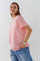 Футболка однотонная женская On me OnMe-010 baza XS Пудровый  Фото №0