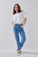 Футболка однотонная женская W23-07 S Белый  Фото №2