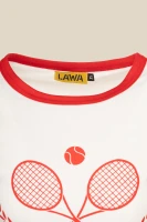Футболка с принтом Tennis женская LAWA P-WB02365 XS Молочный  Фото №5