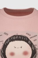 Купить Футболка с принтом женская 3013-BP One Size Розовый (2000990498809S) Артикул: 2000990498809 Миниатюра фотографии № 9