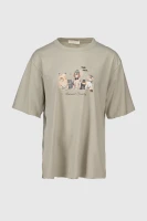 Купить Футболка с принтом женская 6636-MP One Size Оливковый (2000990567857D) Артикул: 2000990567857 Миниатюра фотографии № 7