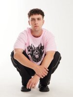 Купити Футболка з принтом чоловіча LAWA P-MB02382 S Рожевий Артикул: 2000999610295 Фото мініатюра № 2