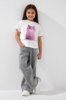 Футболка с принтом для девочки Dinomin M83 122 см Молочный  Фото №0
