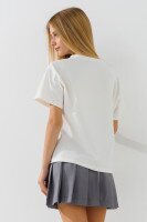 Футболка с принтом для девочки LAWA P-GB02304 122 см Молочный  Фото №1