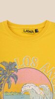 Футболка с принтом для девочки LAWA P-GB02319 140 см Желтый  Фото №0