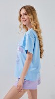 Футболка с принтом для девочки LAWA P-GB02321 146 см Голубой  Фото №2