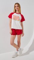 Футболка с принтом для девочки LAWA P-GB02324 134 см Молочный  Фото №0