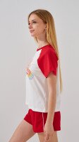 Футболка с принтом для девочки LAWA P-GB02324 134 см Молочный  Фото №2
