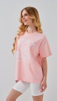 Футболка з принтом для дiвчинки LAWA P-GB02328 134 см Рожевий  Фото №2