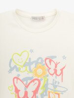 Купить Футболка с принтом для девочки Toontoy 3327 110 см Молочный Артикул: 2000999591457 Миниатюра фотографии № 2