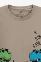 Футболка с принтом для мальчика Dinomin 1022 98 см Капучино  Фото №1