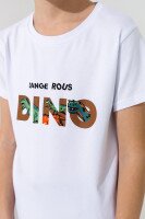 Футболка з принтом для хлопчика Dinomin 2019 110 см Білий  Фото №2