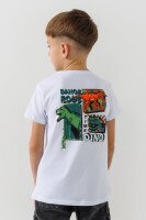 Футболка з принтом для хлопчика Dinomin 2019 110 см Білий  Фото №3