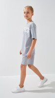 Футболка с принтом для мальчика LAWA P-BB02321 146 см Серый  Фото №2