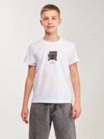 Купити Футболка з принтом для хлопчика LAWA P-BB02347 140 см Білий Артикул: 2000999629730 Фото мініатюра № 1