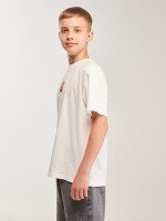 Купити Футболка з принтом для хлопчика LAWA P-BB02349 152 см Молочний Артикул: 2000999633119 Фото мініатюра № 3