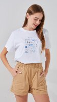 Футболка з принтом жіноча IAM FINE 730 One Size Білий