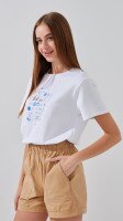 Футболка з принтом жіноча IAM FINE 730 One Size Білий  Фото №1