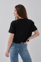 Футболка з принтом жіноча LAWA P-WB02387 XS Чорний  Фото №3