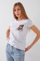 Футболка з принтом жіноча Ponki 24406-11 S Білий  Фото №2