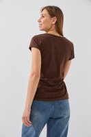 Футболка з принтом жіноча Ponki 24406-11 S Коричневий  Фото №3