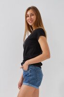 Футболка з принтом жіноча Ponki 24406-14 S Чорний  Фото №2