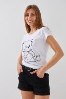 Футболка с принтом женская Ponki 24406-15 S Белый  Фото №1
