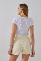 Футболка с принтом женская Ponki 24406-7 S Белый  Фото №3