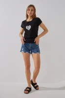 Футболка с принтом женская Ponki 24406-9 S Черный  Фото №1