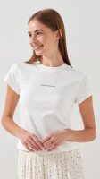 Футболка с принтом женская YINKEKE 3808 One Size Белый