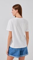 Футболка з принтом жіноча YINKEKE 7113-1 One Size Білий  Фото №3